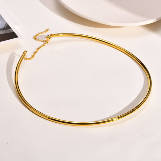 Women's Stainless Steel Gold Personality Fashion Collar