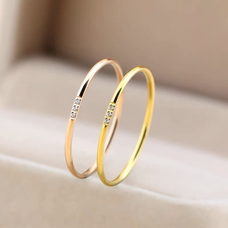 Diamond Female Fashion Personalized Niche Design Rings