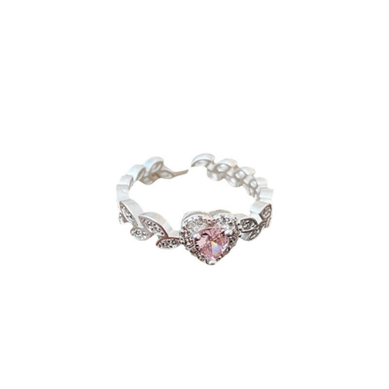 Heart Zircon Couple Personality Fashion Female Design Rings