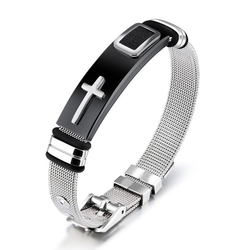 Religious Cross Adjustable Mesh Band Popular Bracelets