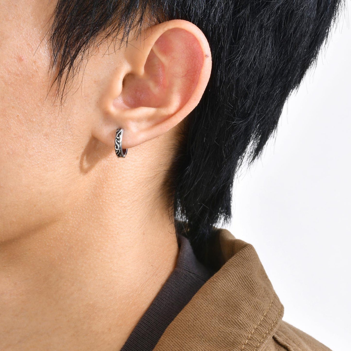 Men's Personality Fashion Retro Stainless Steel Ear Earrings