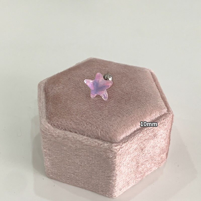 Cute Teddy Bear Extremely Light Star Ear Bone Starfish Love Stud Earrings