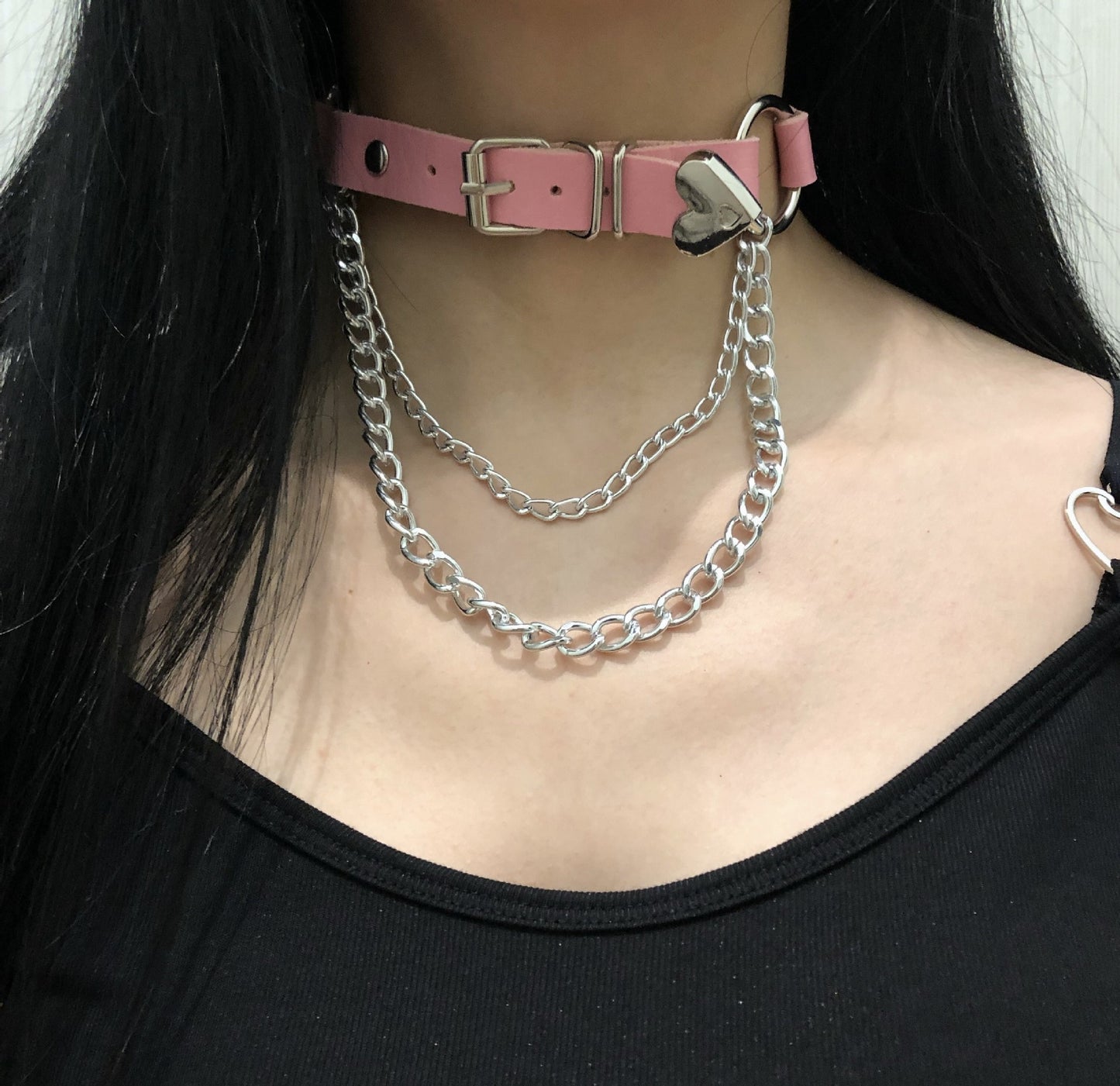 Size Leather Dark Punk Rock Niche Asian Culture Collar