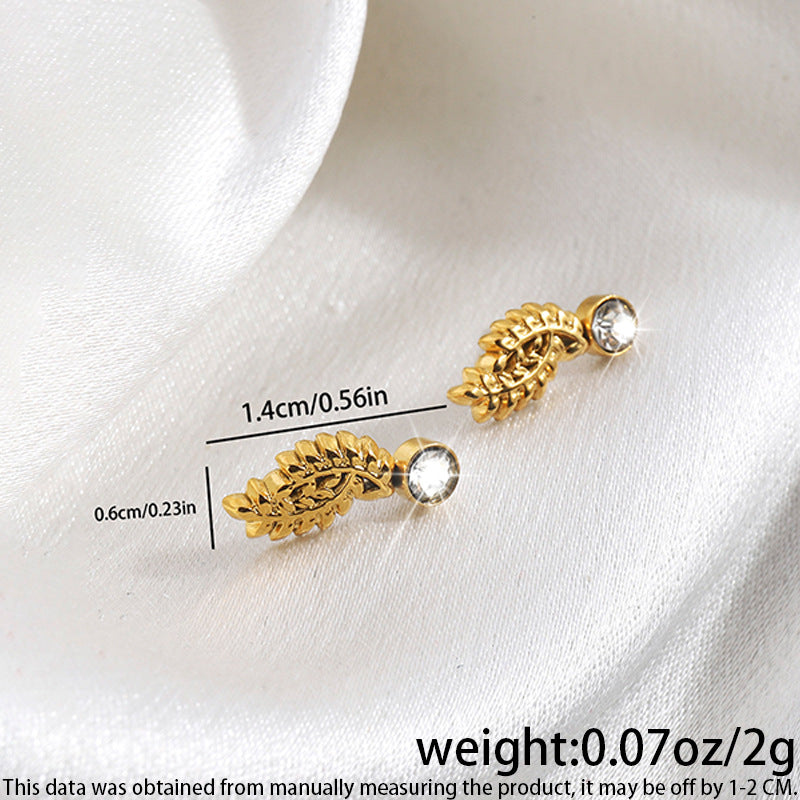 High-grade Fashionable Versatile Micro Diamond Butterfly Earrings