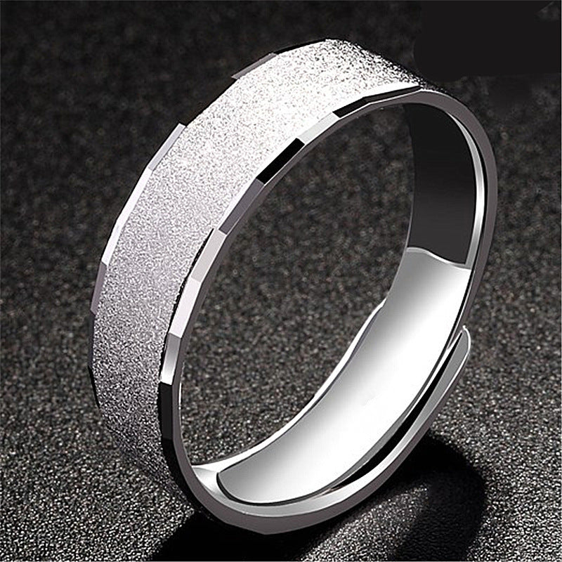 Men's High-grade Sand Surface Carven Design Domineering Rings