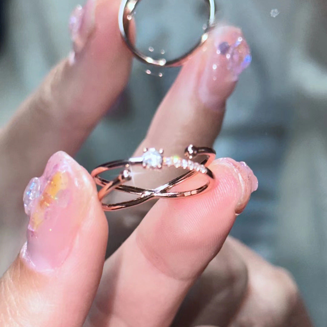Female Light Luxury High Sense Opening Adjustable Niche Ring