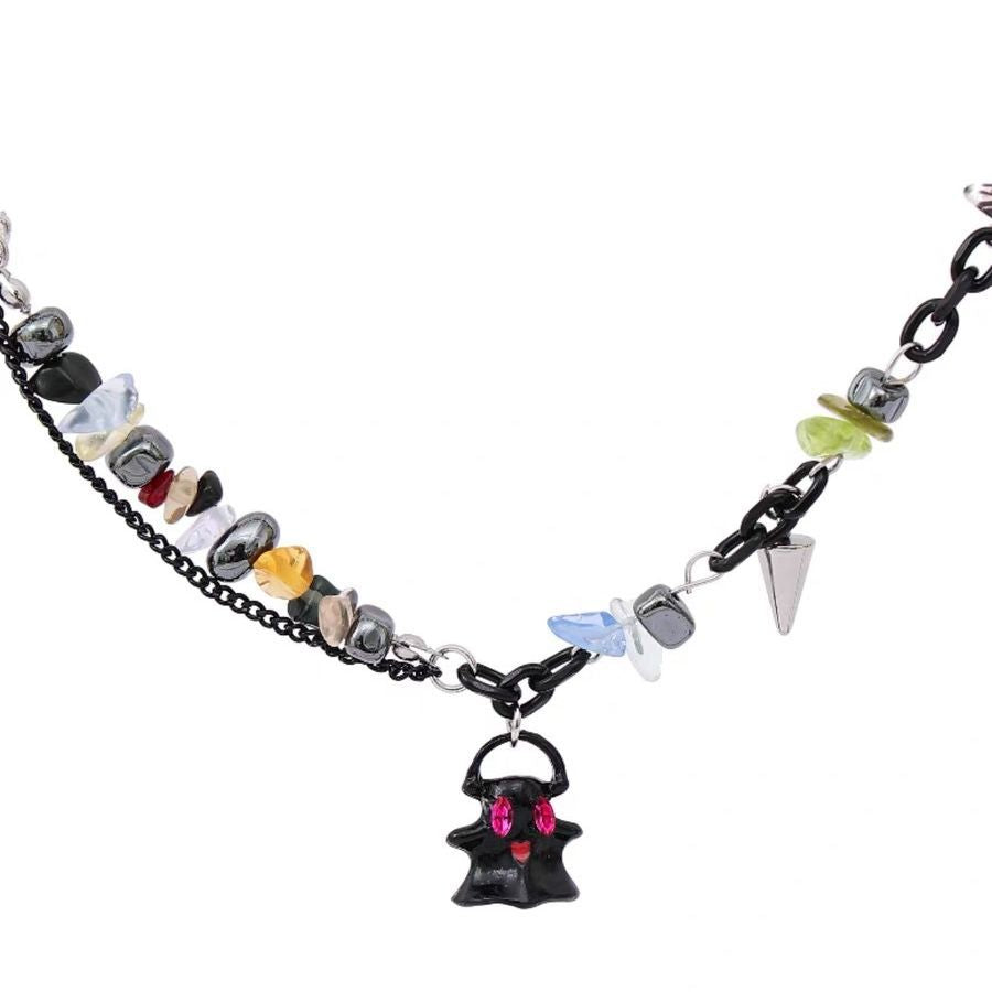 Little Ghost Monster Female Titanium Steel Necklaces