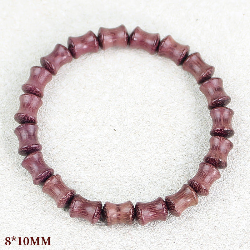 Women's & Men's Violet Buddha Beads Chinese Style Rose Rosewood National Wooden Bracelet