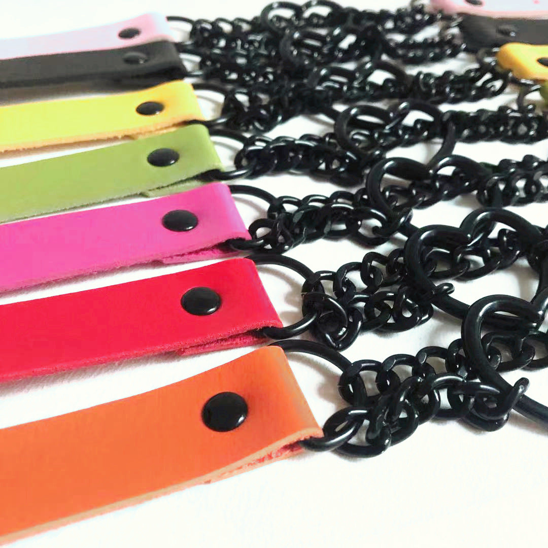 Heart Shaped Black Chain Neckband Fashion Collar