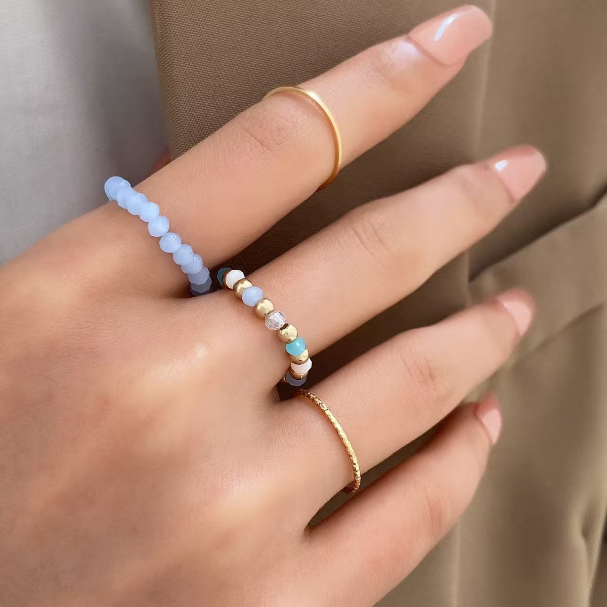 Sets Female Retro Style Design Sense Index Finger Personality Fashion Ring