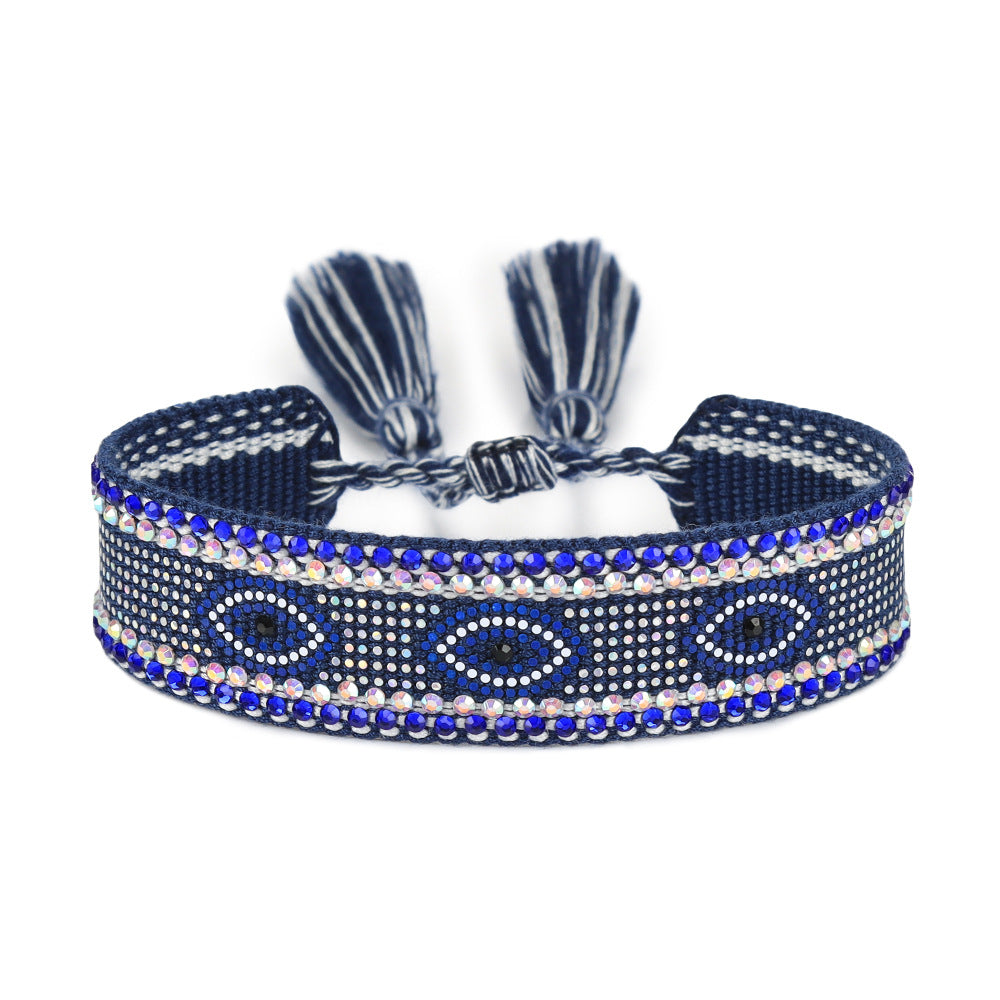 Female Blue Eyes Creative Hand Rope Bracelets