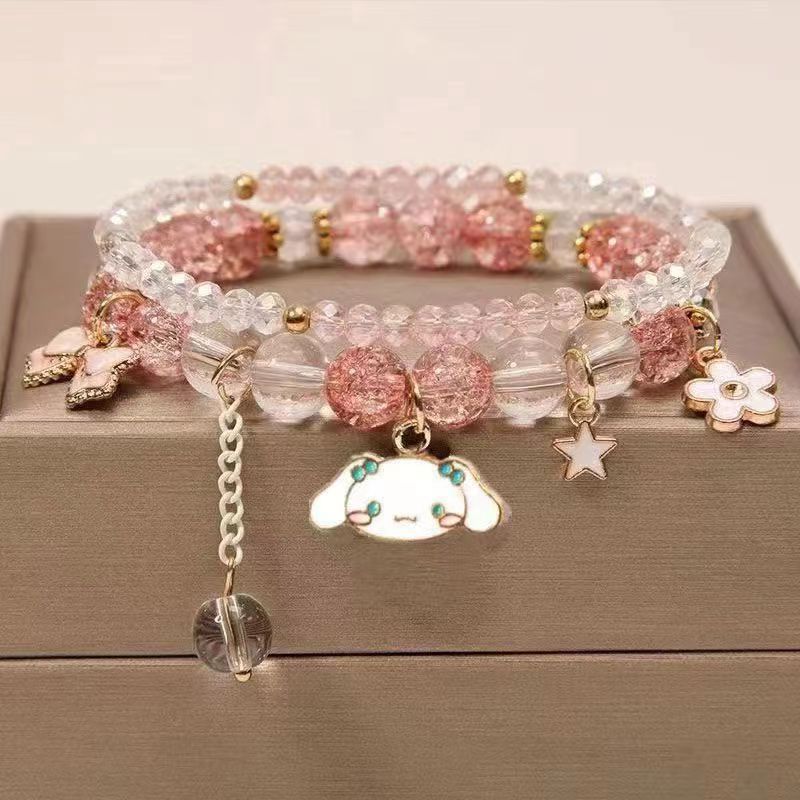 Women's Pearl Korean Super Cute Cartoon Beaded Bracelets