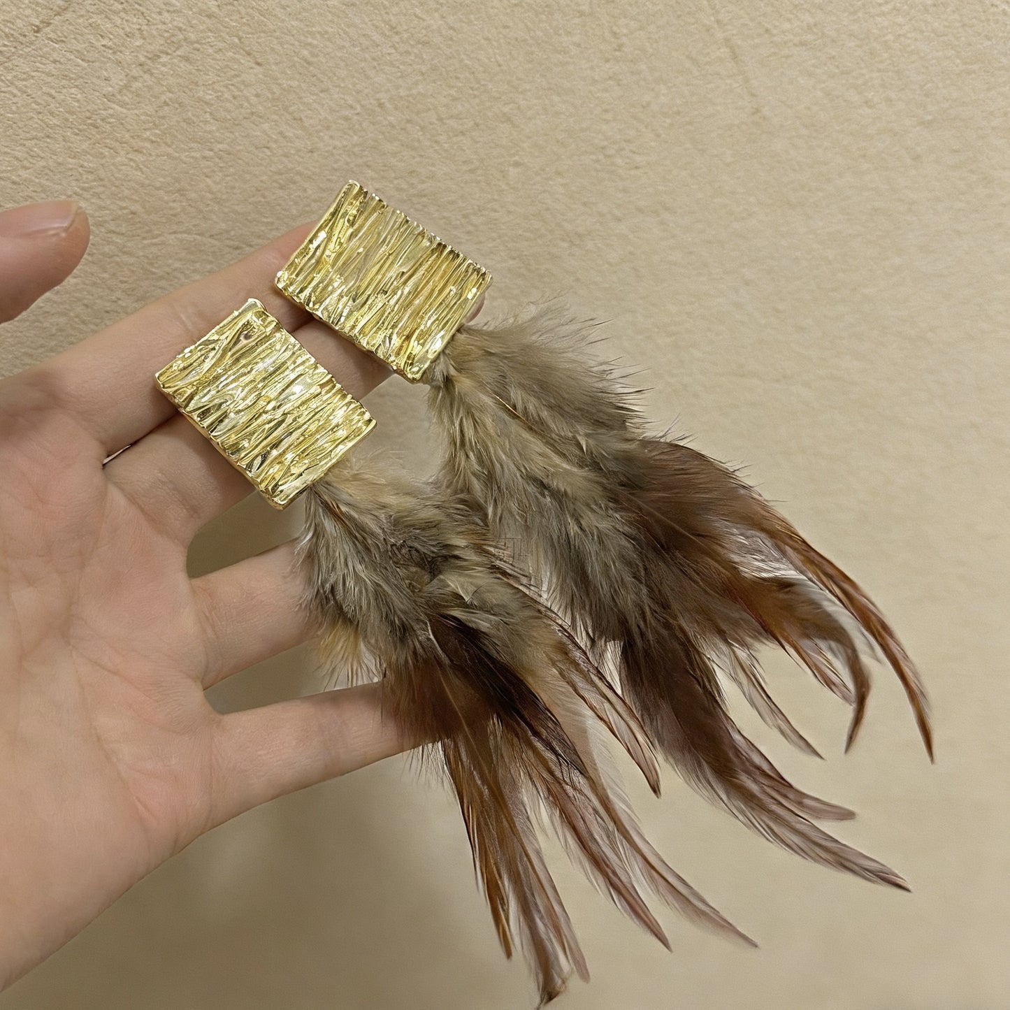 Women's Feather Tassel Retro Ethnic Style Personalized Earrings
