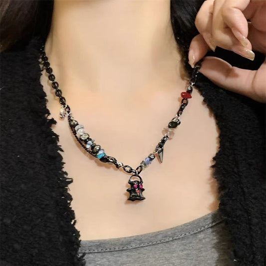 Little Ghost Monster Female Titanium Steel Necklaces