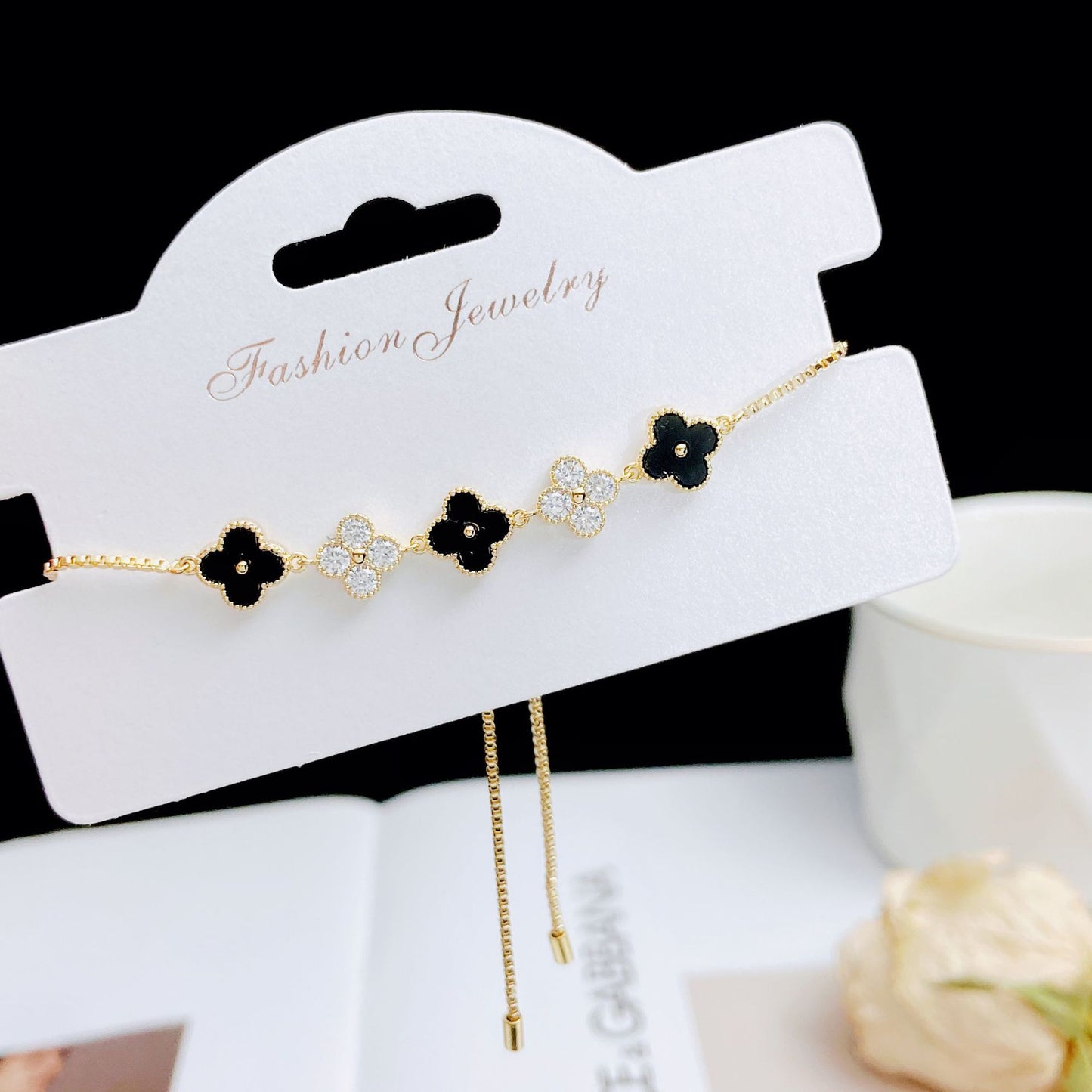 Diamond Clover Pull Korean Style Elegant Affordable Bracelets