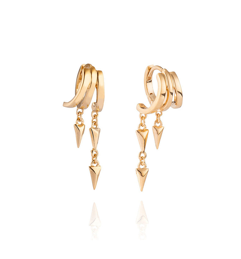 Live Sier Personalized Diamond Overlay Rivet Earrings