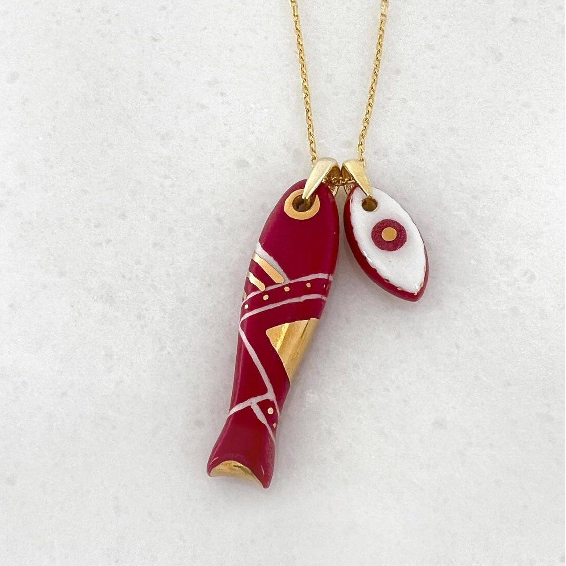 Polka Dot Double-sided Handmade Summer Vacation Necklaces