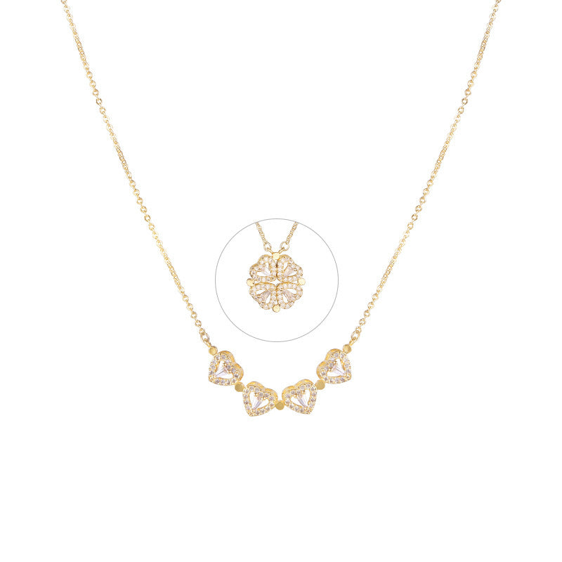Sier One Style For Clover Heart Necklaces