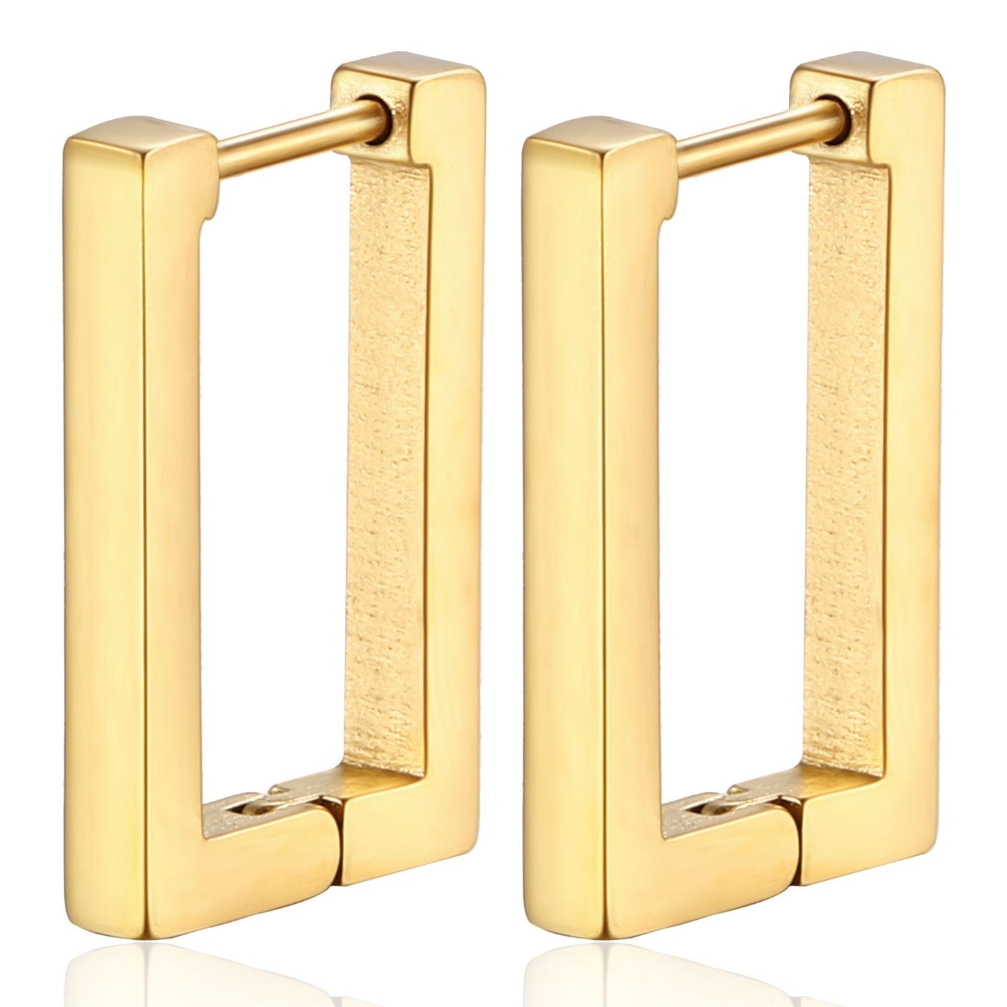 Titanium Steel Material Ear Clip Geometric Personality Trendy Simple Earrings