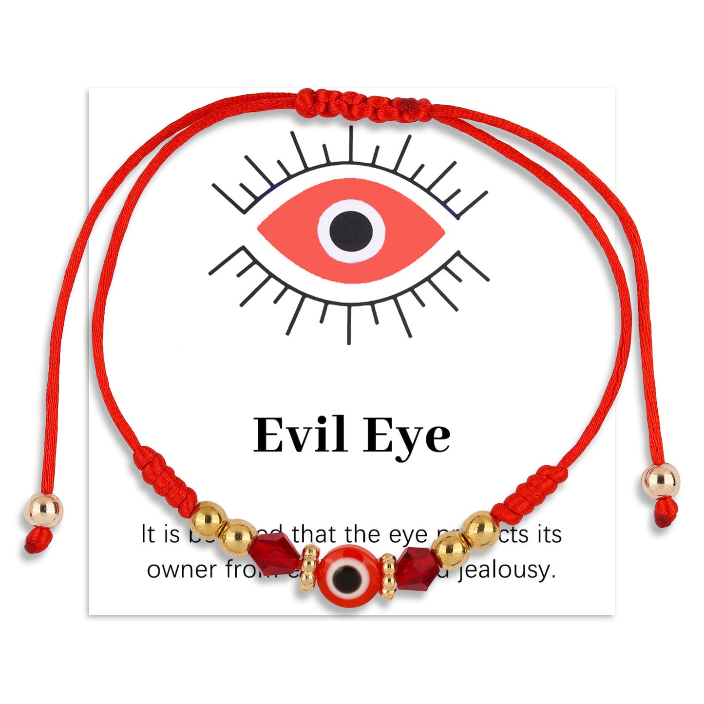 Devil's Eye Adjustable Hand-woven Couple Holiday Gift Rhombus Bead Bracelets