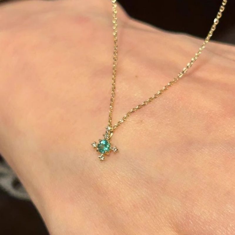 Women's Simplicity Jacinth Cross Fashion Clavicle Chain Necklace