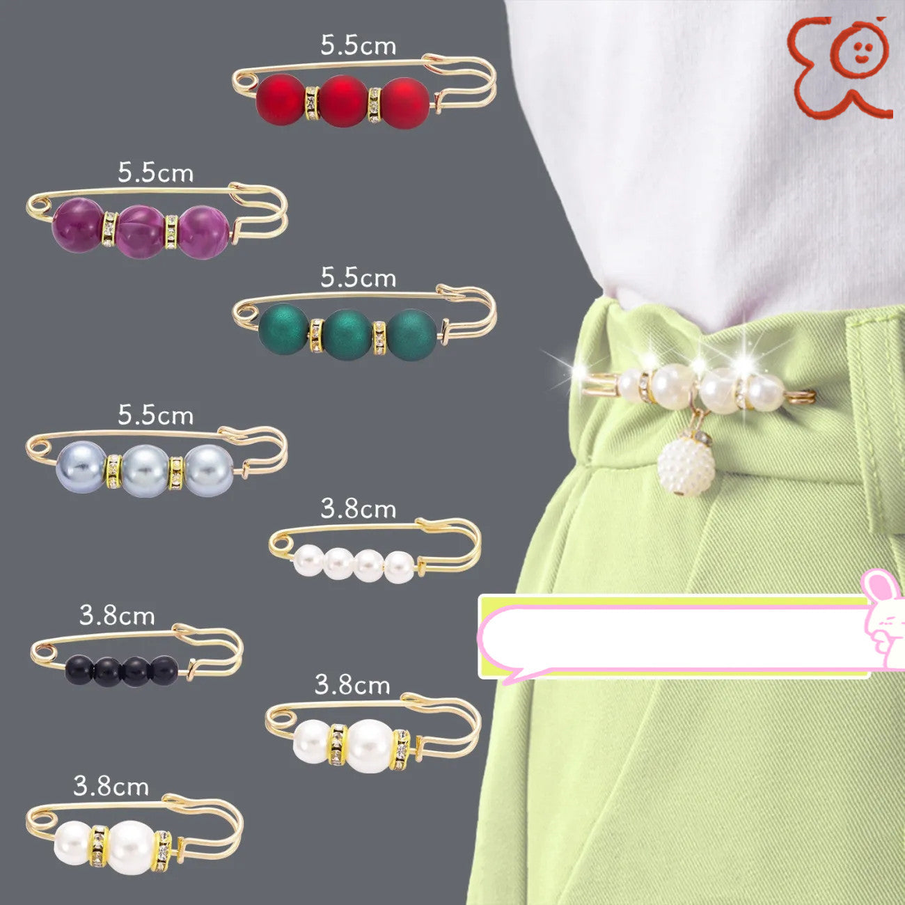 Fixed Clothes Clip Slimming Artifact Brooch Brooches