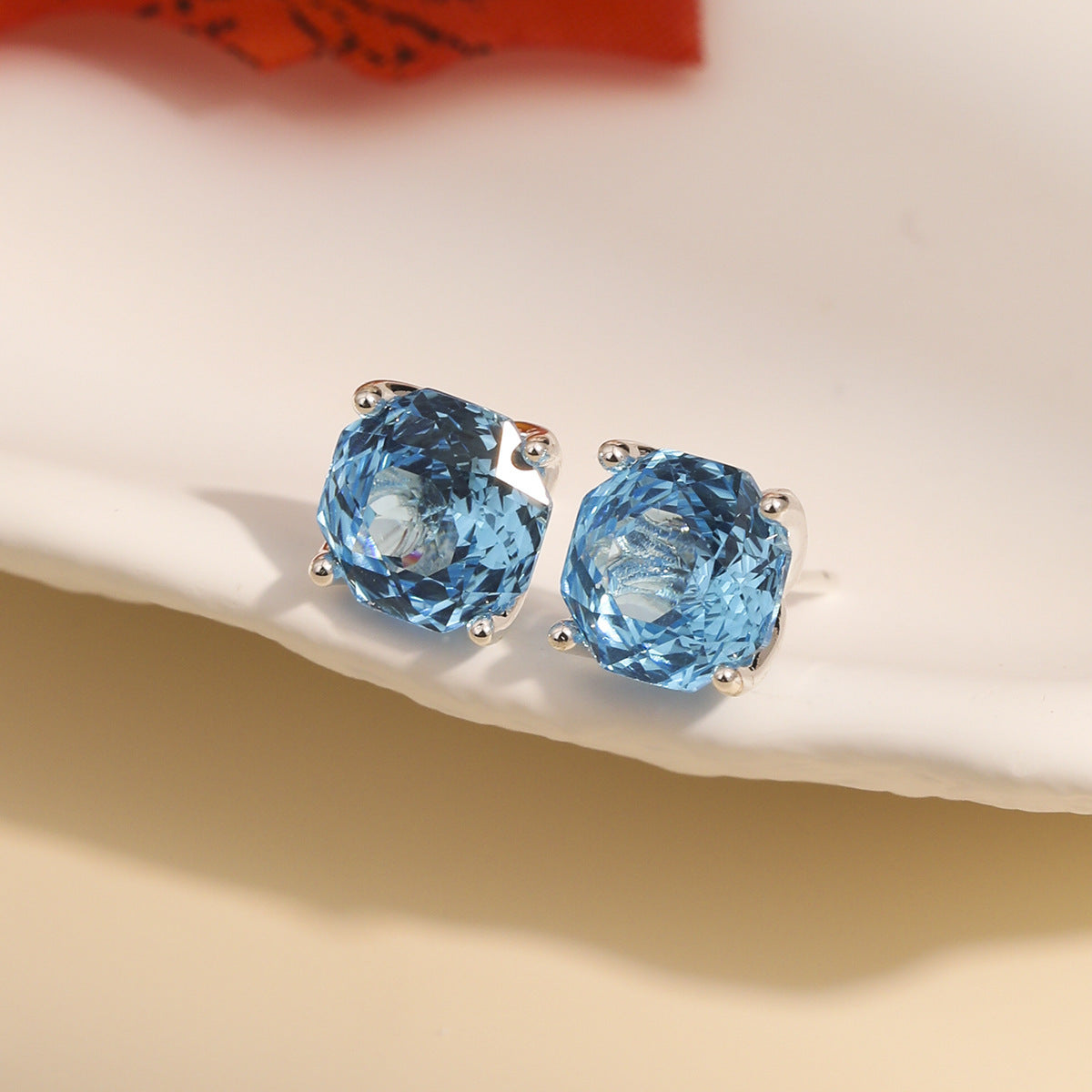 Summer Colorful Millennium Rose Cut Zircon Light Luxury Earrings