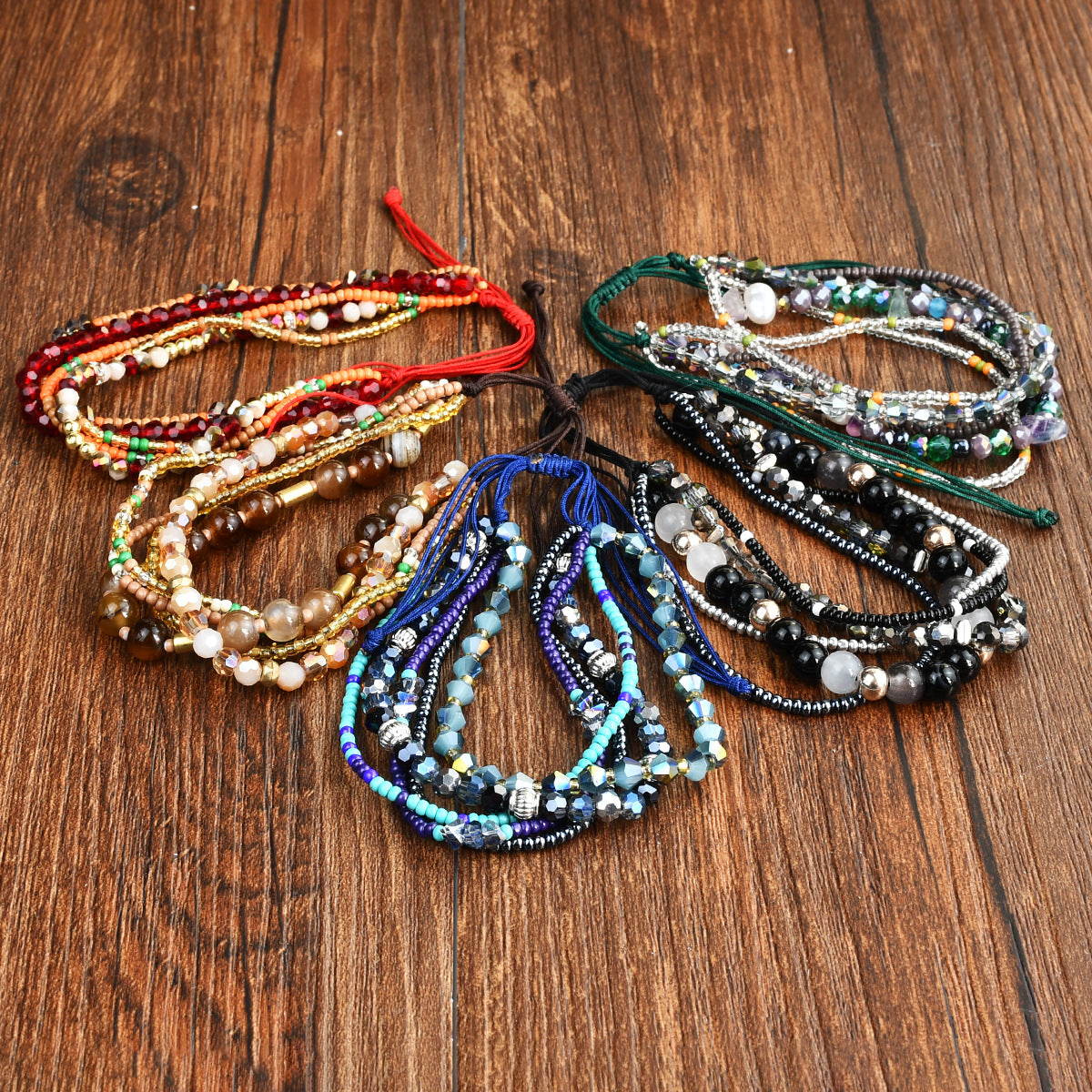 Gravel Crystal String Beads Female Niche Bracelets