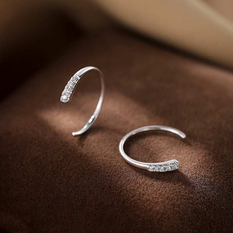 Women's Rhinestone Simple Shaped Fashion Style Light Luxury Earrings