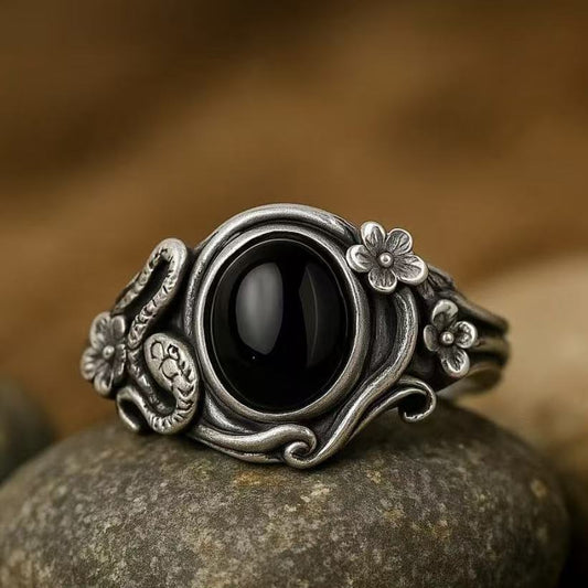 Women's Environmental Protection Alloy Vintage Snake Shape Winding Ring