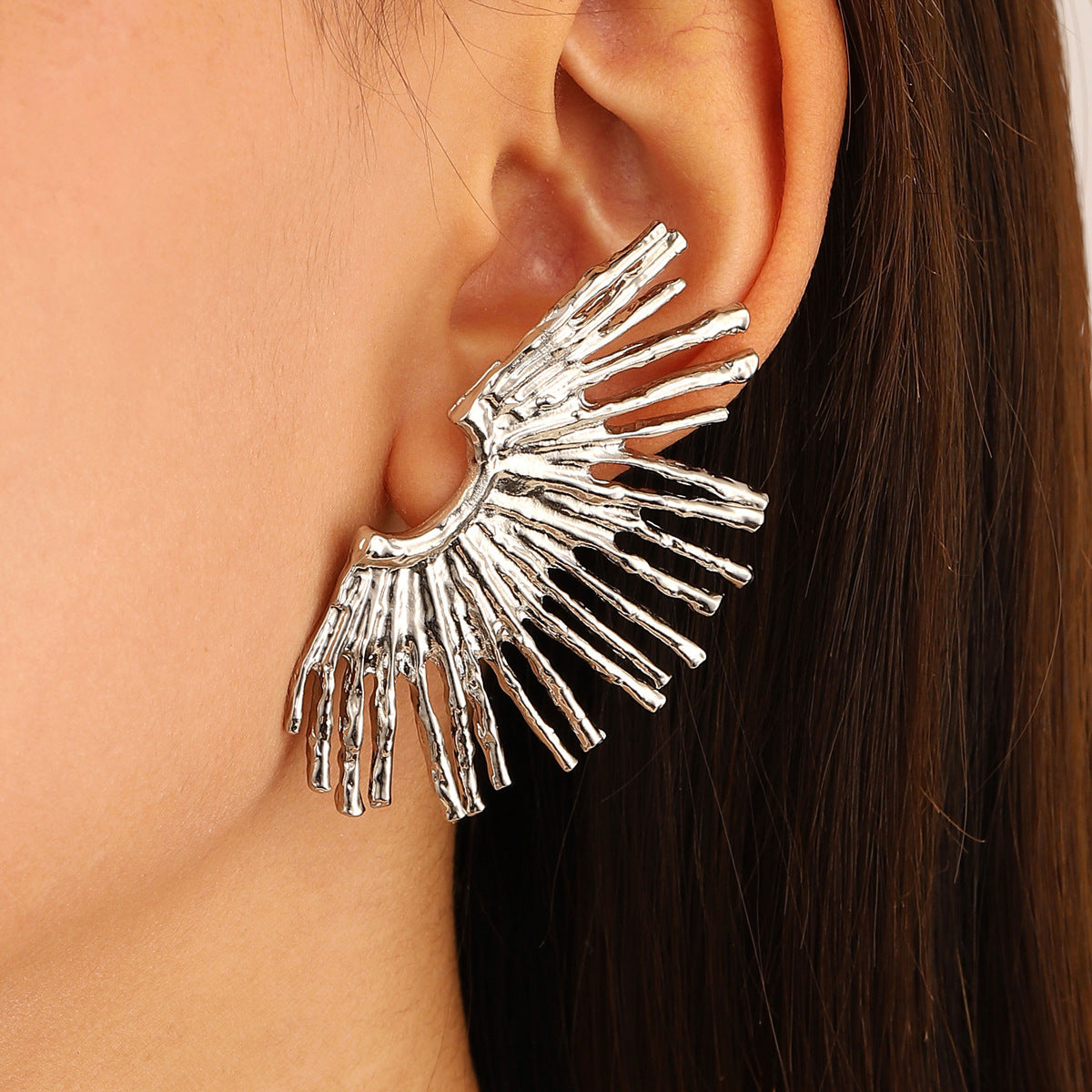 Fashion Exaggerated Sunflower Light Female Trend Party Earrings