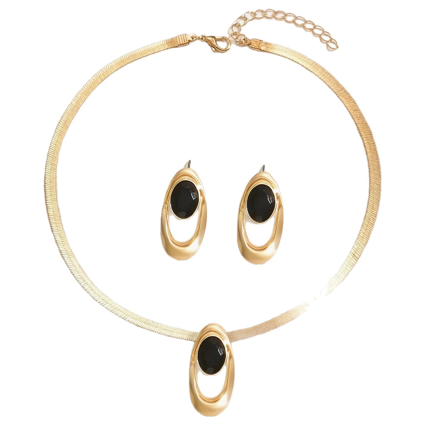 Fashion Simple Elegant Retro Oval Suit Style For Necklaces