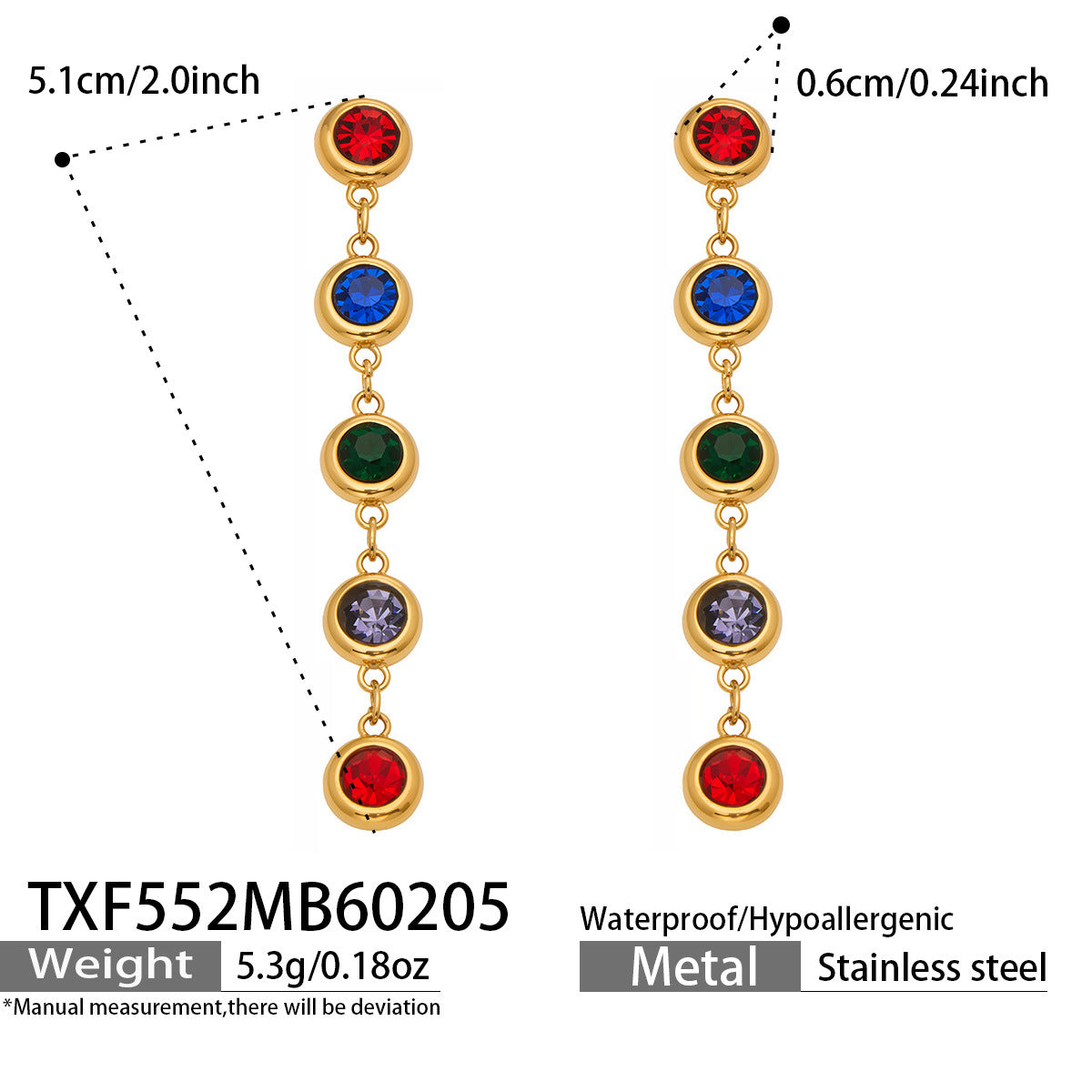 Stainless Steel Full Rhinestone Zircon Fashion Personalized Graceful Wild Light Jewelry Set