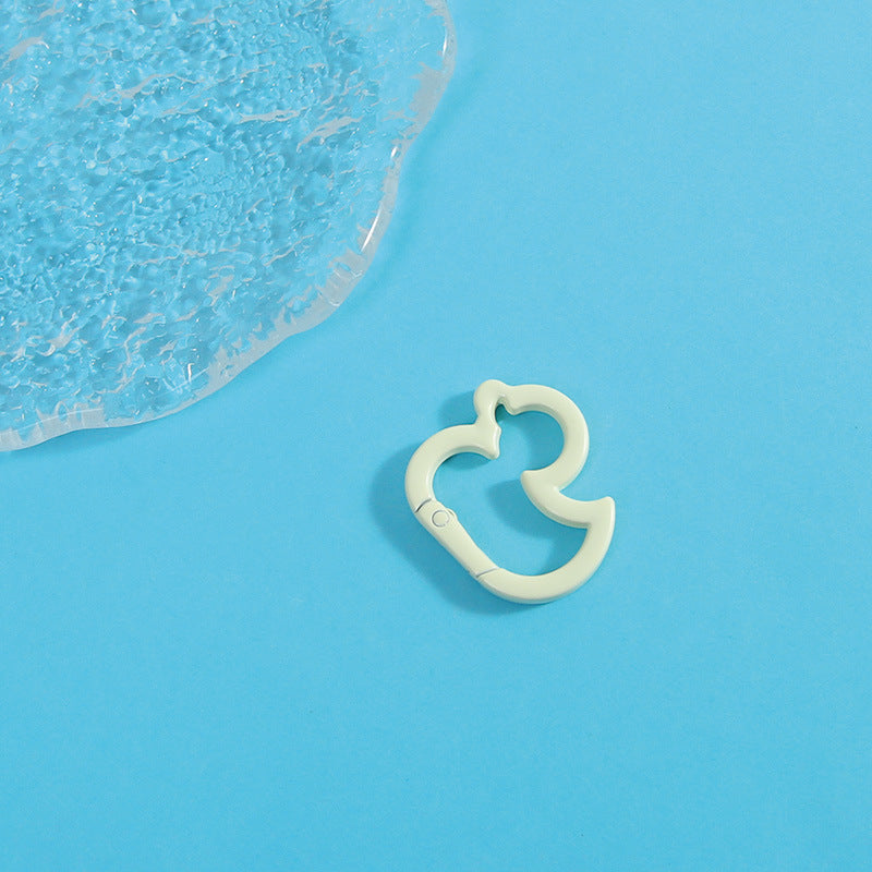 Color Paint Duck Key Spring Fastener Rings