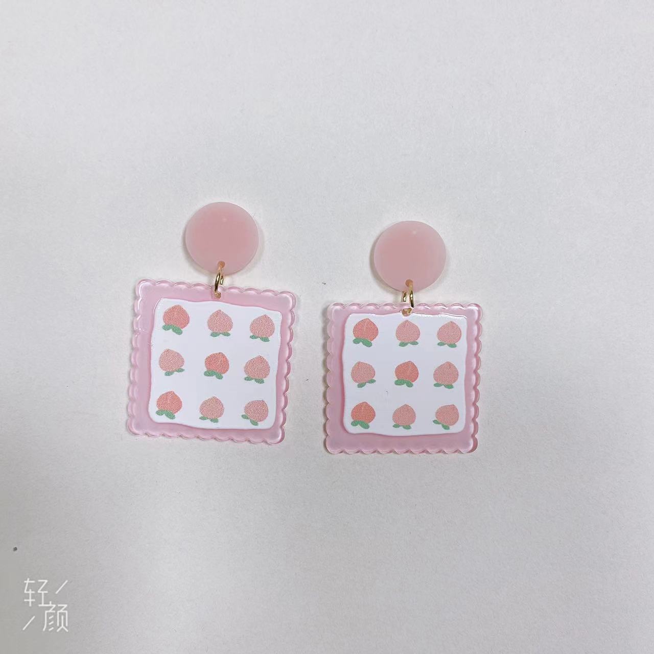 Dopamine Ear Clips Color Temperament Teenage Stud Earrings