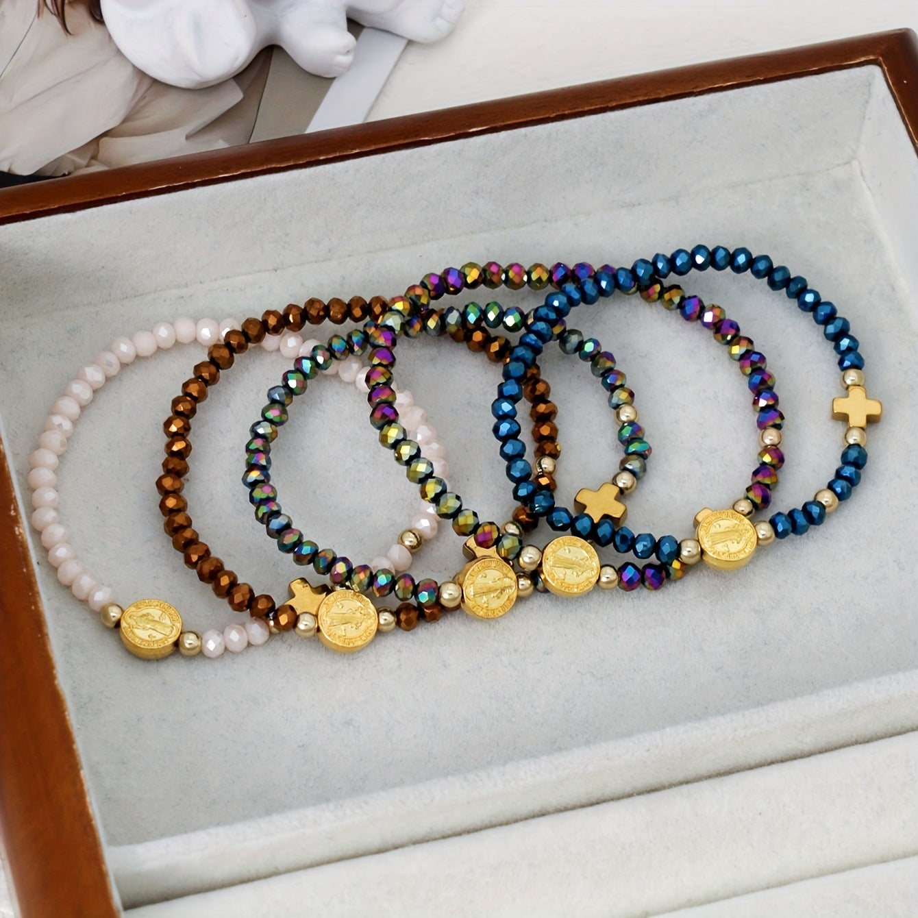 Boho Cross Artificial Crystal Color Fashion Bracelet