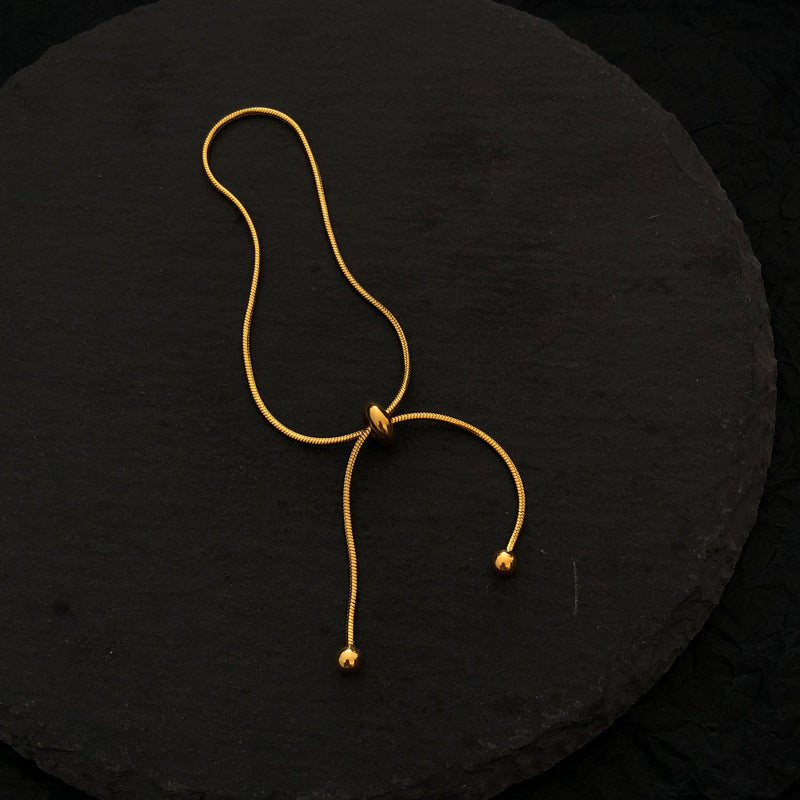 Simple Snake Bone Girlfriends Minimalist Mori Adjustable Length Does Not Bracelet