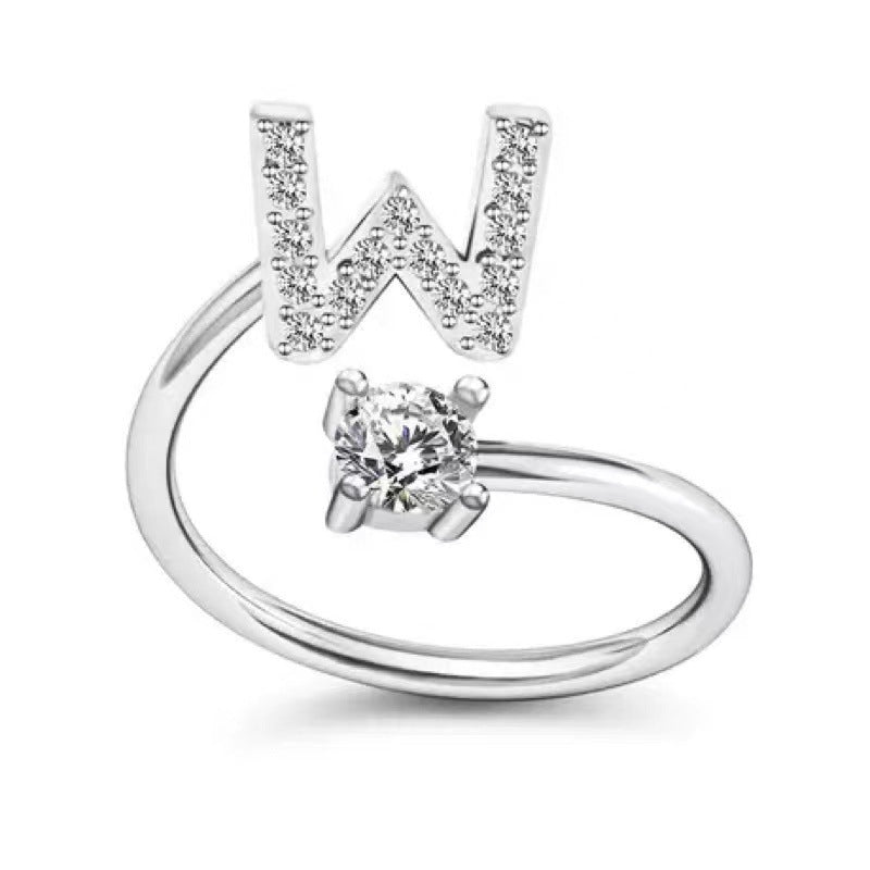 English Letters Adjustable Mouth Fashionmonger Ornament Rings