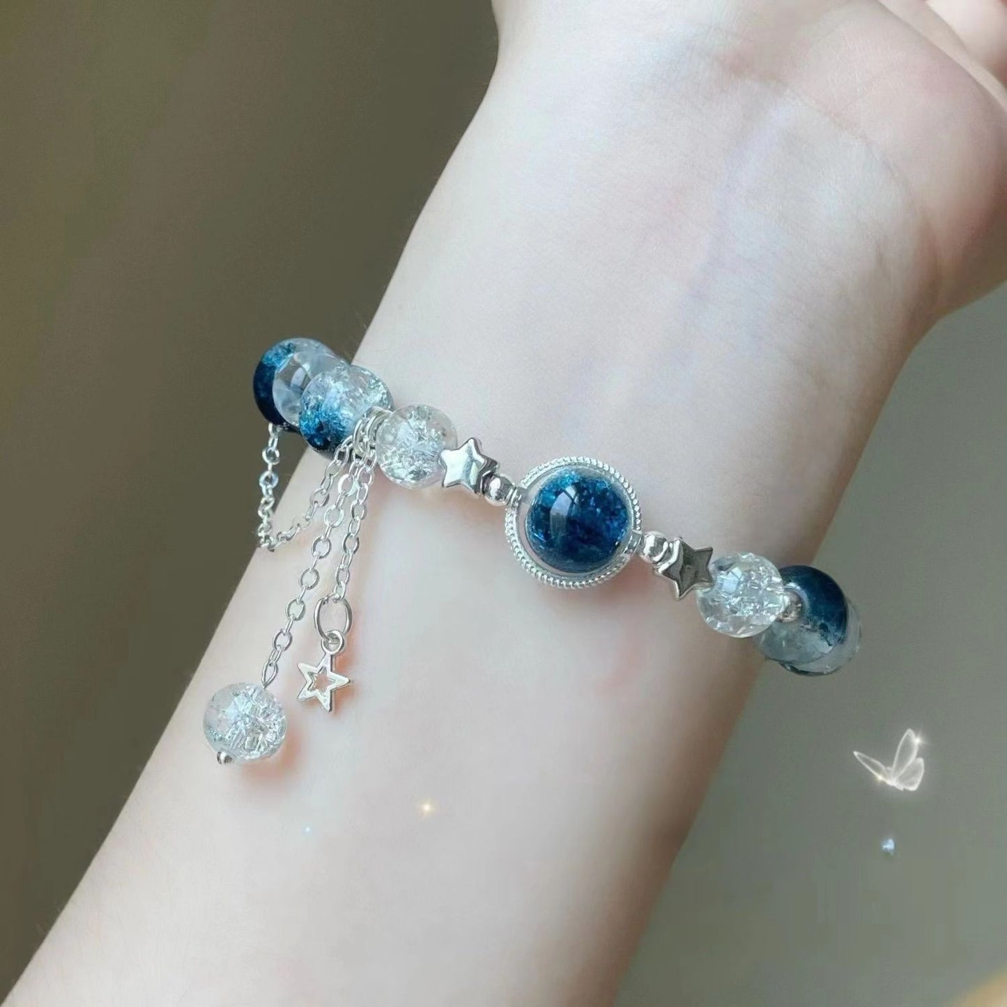Galaxy Suspension Super Fairy Design White Bracelet