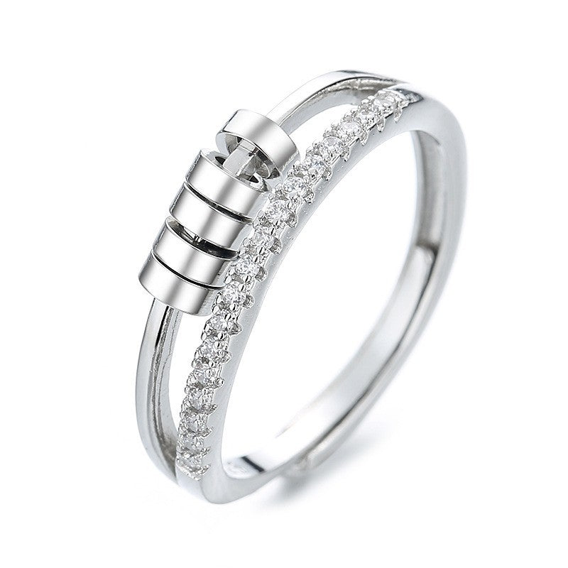 Micro Beads Spinning Female Creative Anxiety Ring
