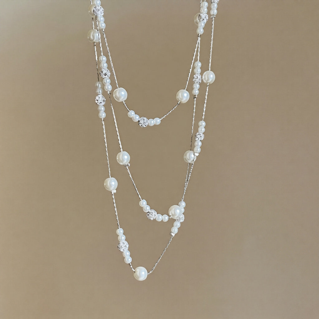 Pearl Elegant Retro Niche Everyday Joker Sweater Necklaces