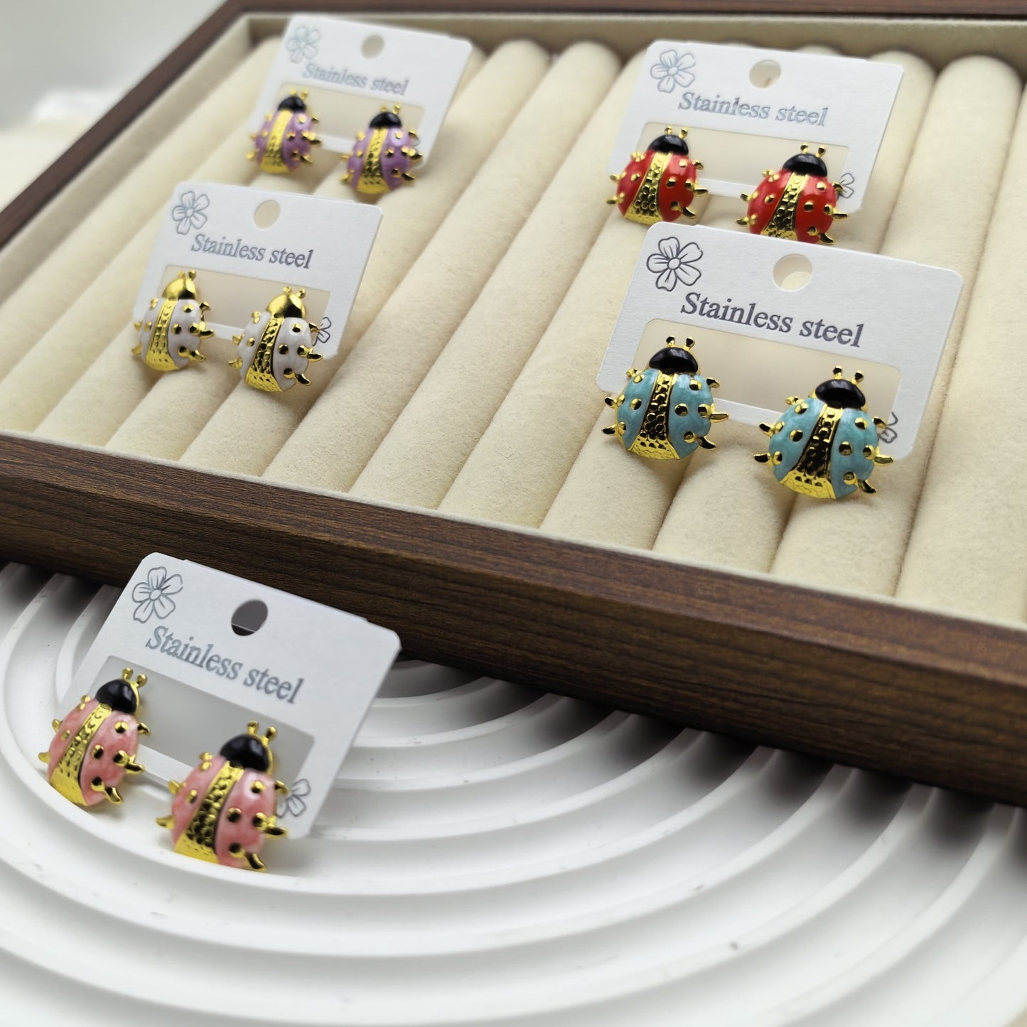 Fashionable Stainless Steel Special Female Insect Rings