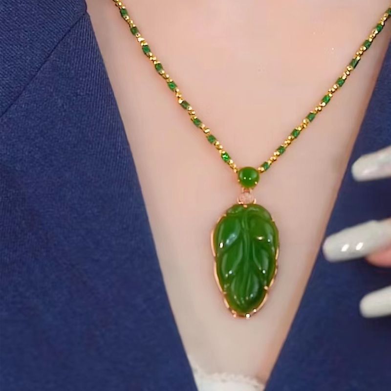 Jade Bamboo Graceful Fashionable Personalized Clothing Necklaces
