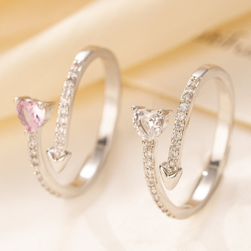 Heart-piercing Couple Special Interest Light Luxury Advanced Ring