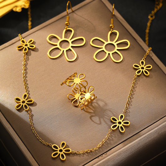 Stainless Steel Female Simple Fashion Personality Clavicle Jewelry Set