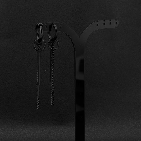 Men's Punk Titanium Steel Unisex Style No Earrings