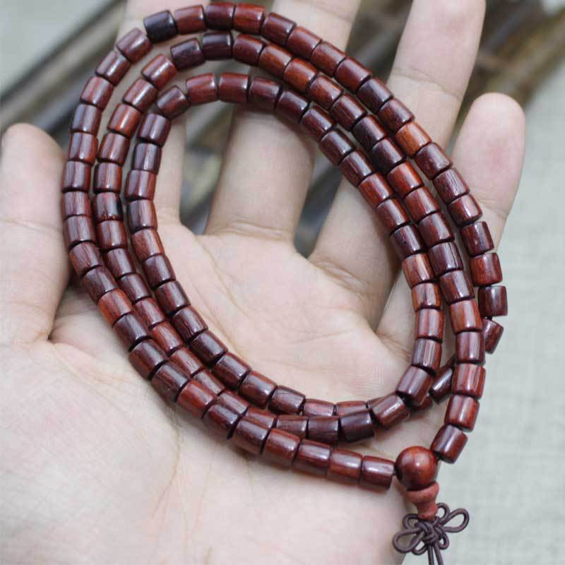 Women's & Men's Red Sandalwood Zambia Rosewood Beads Crafts Like Bracelet