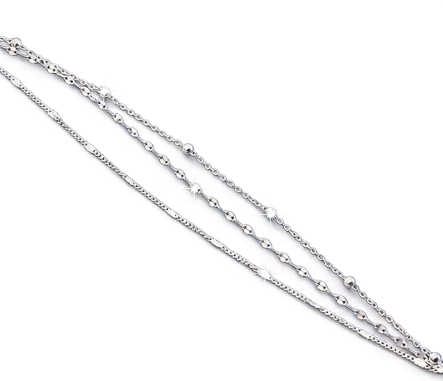 Trendy Fashion Lip Chain Twin Exquisite Bracelets