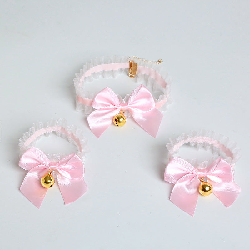 Princess Bow Lace Wristband Neck Chain Collar