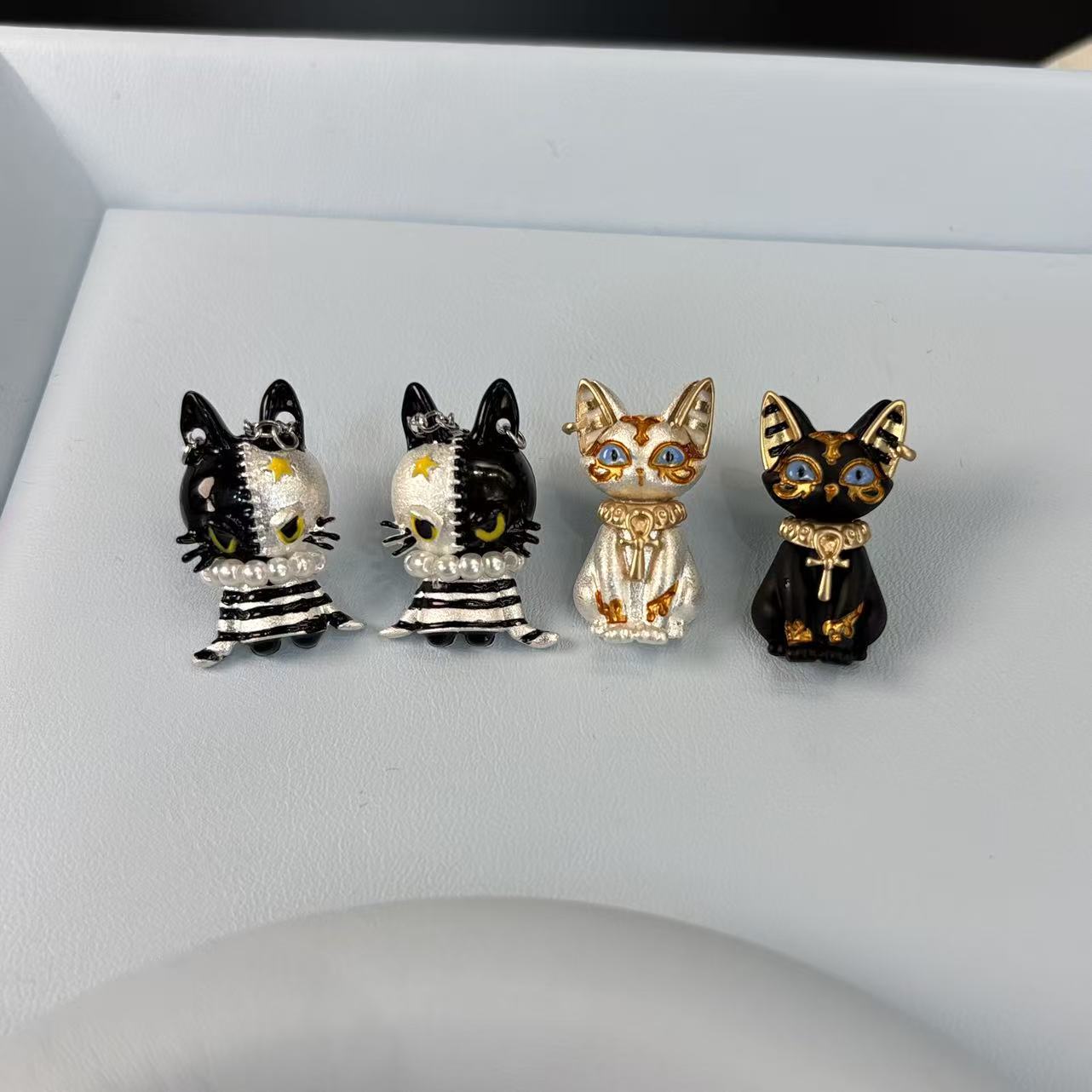 Spicy Pharaoh Egypt Cat Black Female Design Advanced Rings